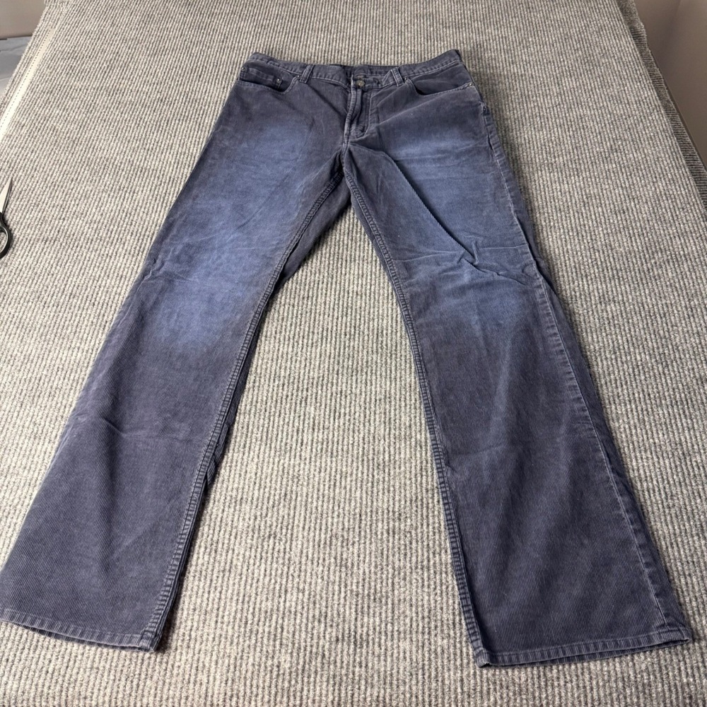 Banana Republic Mens 34x34 Corduroy Pants Navy Blue Straight Leg 5-Pocket Trouse
